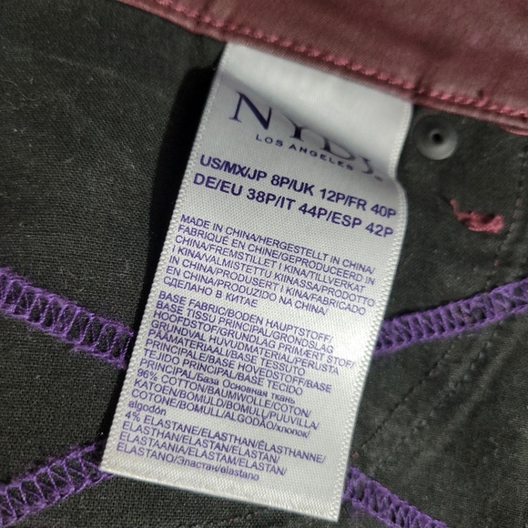 NYDJ Ami Coated Skinny  Legging Jeans 8P - Picture 6 of 7